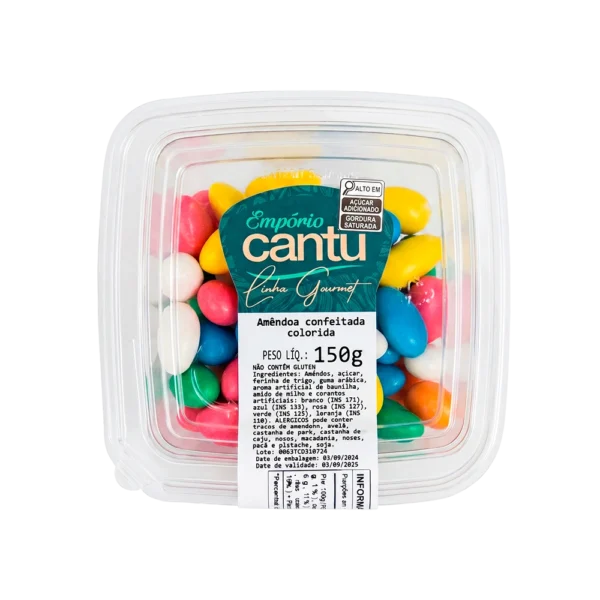 Amendoa confeitada colorida