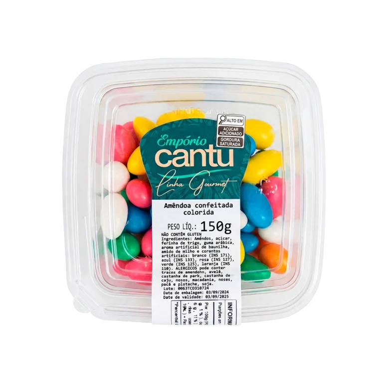 Amendoa confeitada colorida