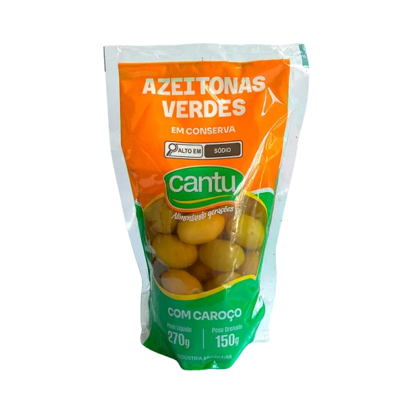 Azeitonas verdes com caroço 270g