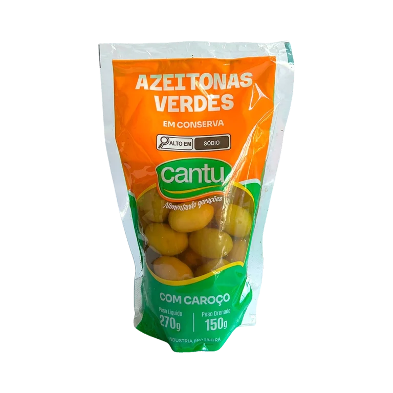 Azeitonas verdes com caroço 270g