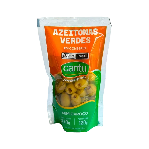 Azeitonas verdes sem caroço 270g