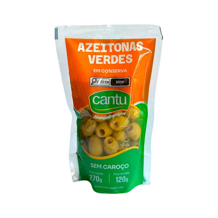 Azeitonas verdes sem caroço 270g