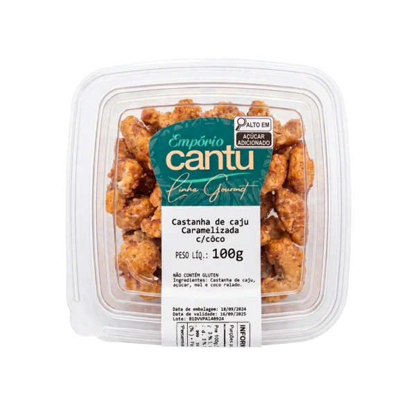 Castanha de caju caramelizada 100g