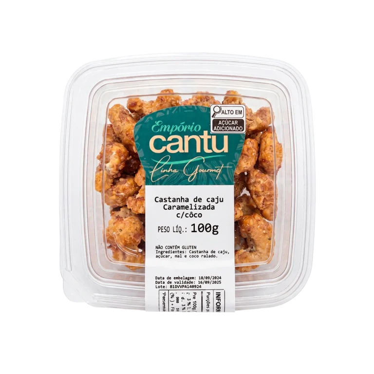 Castanha de caju caramelizada 100g