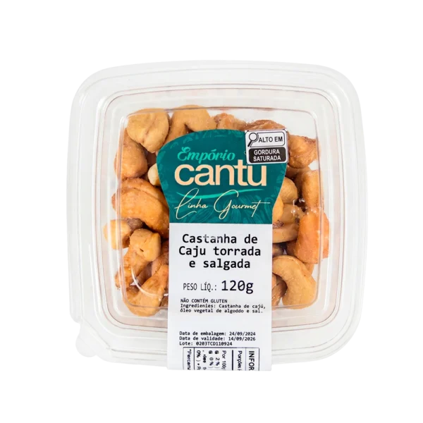 Castanha de caju torrada e salgada 120g