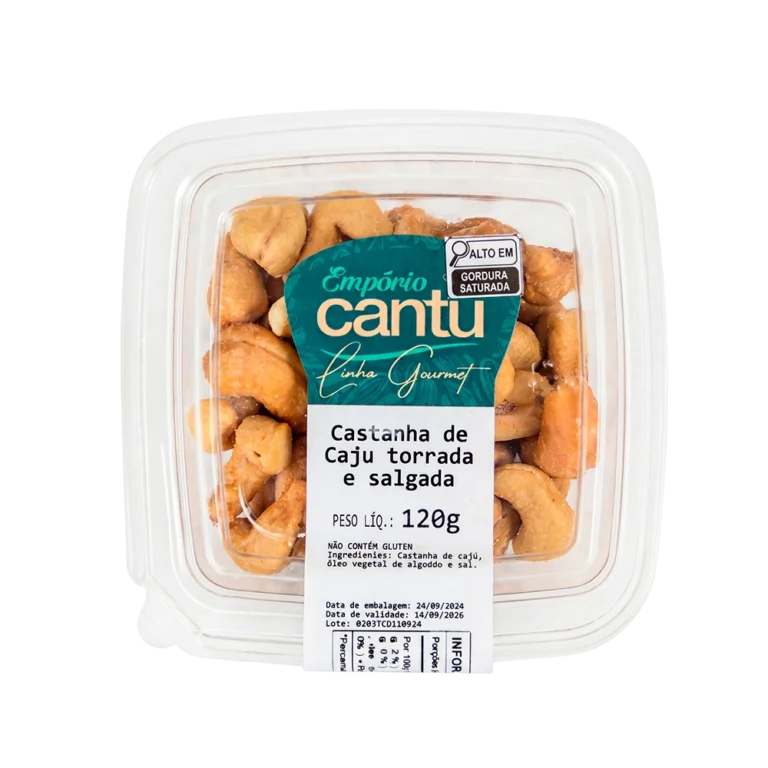 Castanha de caju torrada e salgada 120g