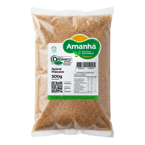 Açúcar mascavo orgânico 500g