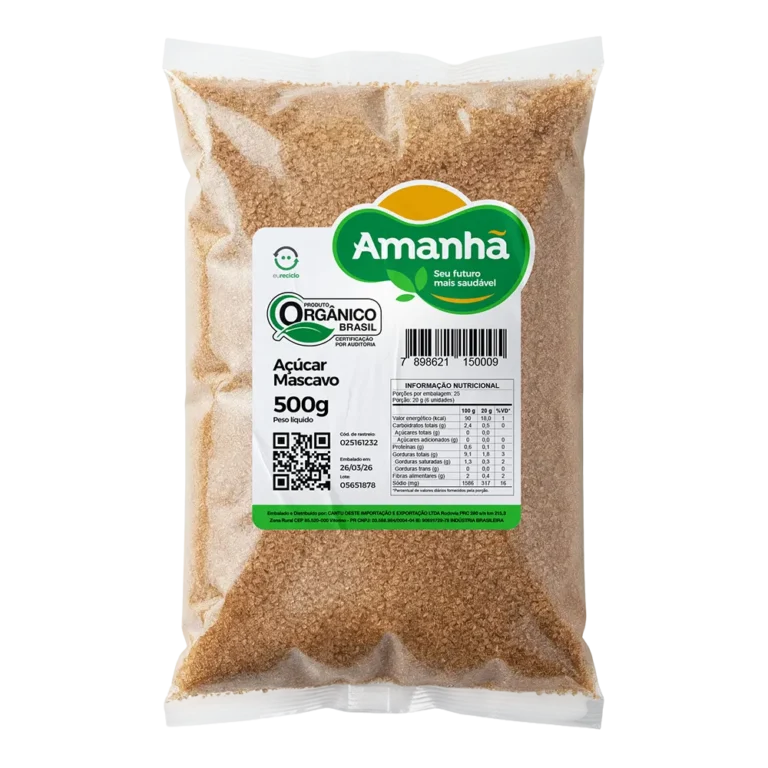Açúcar mascavo orgânico 500g