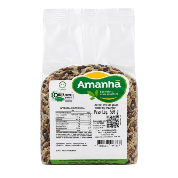 Arroz mix de grãos integrais orgânico 500g
