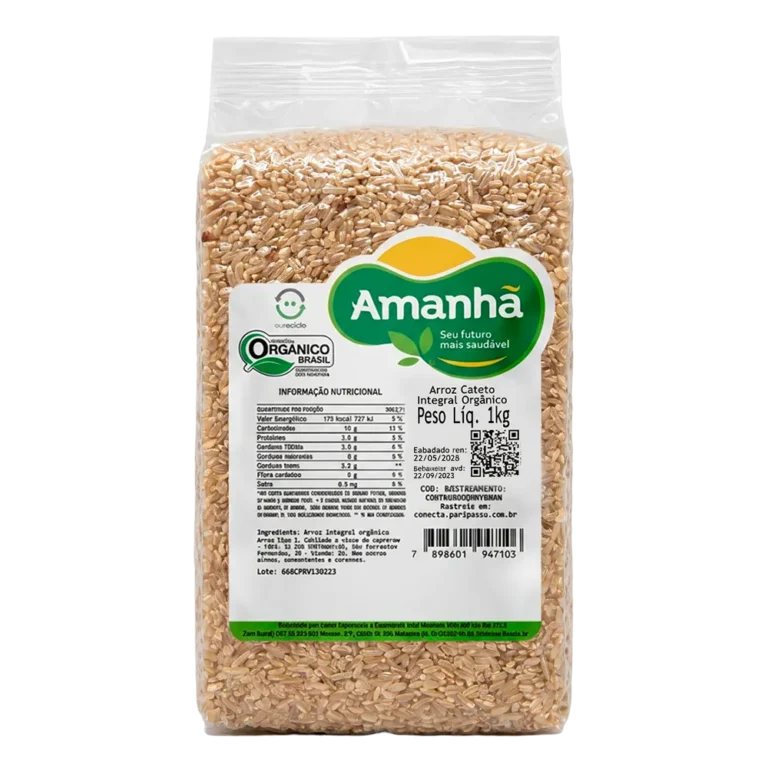 arroz cateto orgânico integral orgânico 1 kg