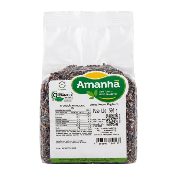 arroz negro orgânico 500g
