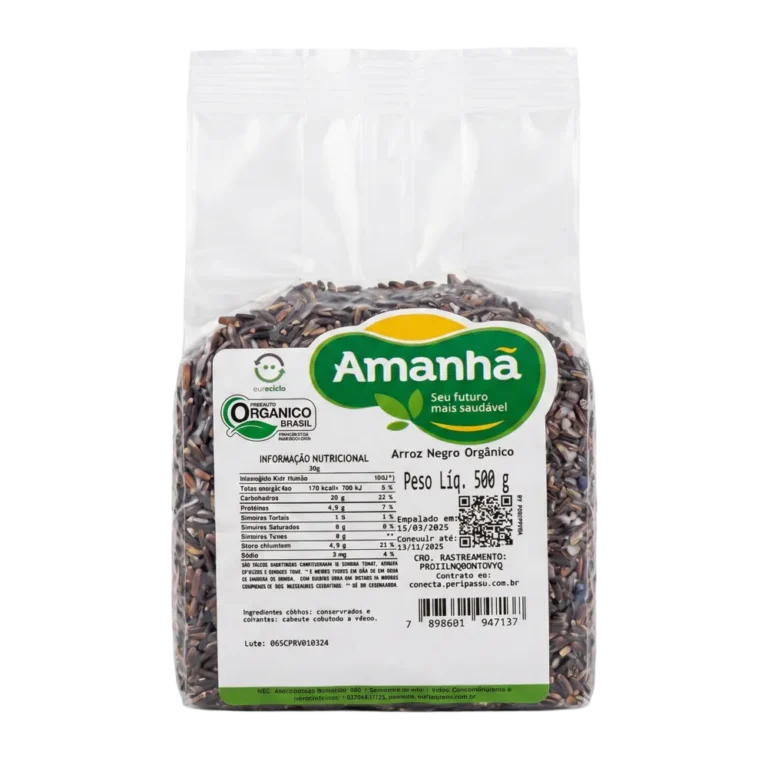 arroz negro orgânico 500g